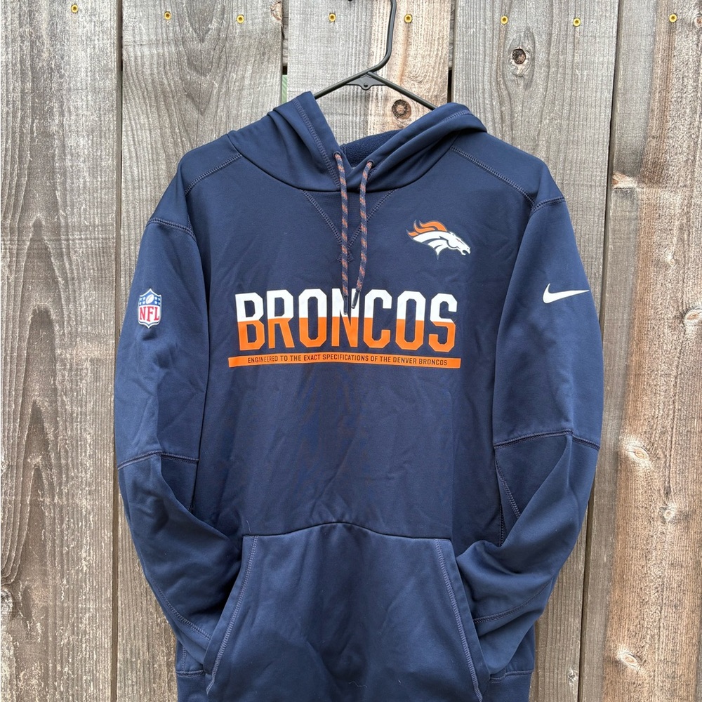 Nike Denver Broncos Navy Pullover Hoodie